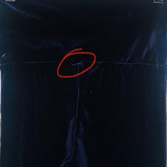 Femme by Design High Waist Navy Velvet Leggings - Picture 11 of 11